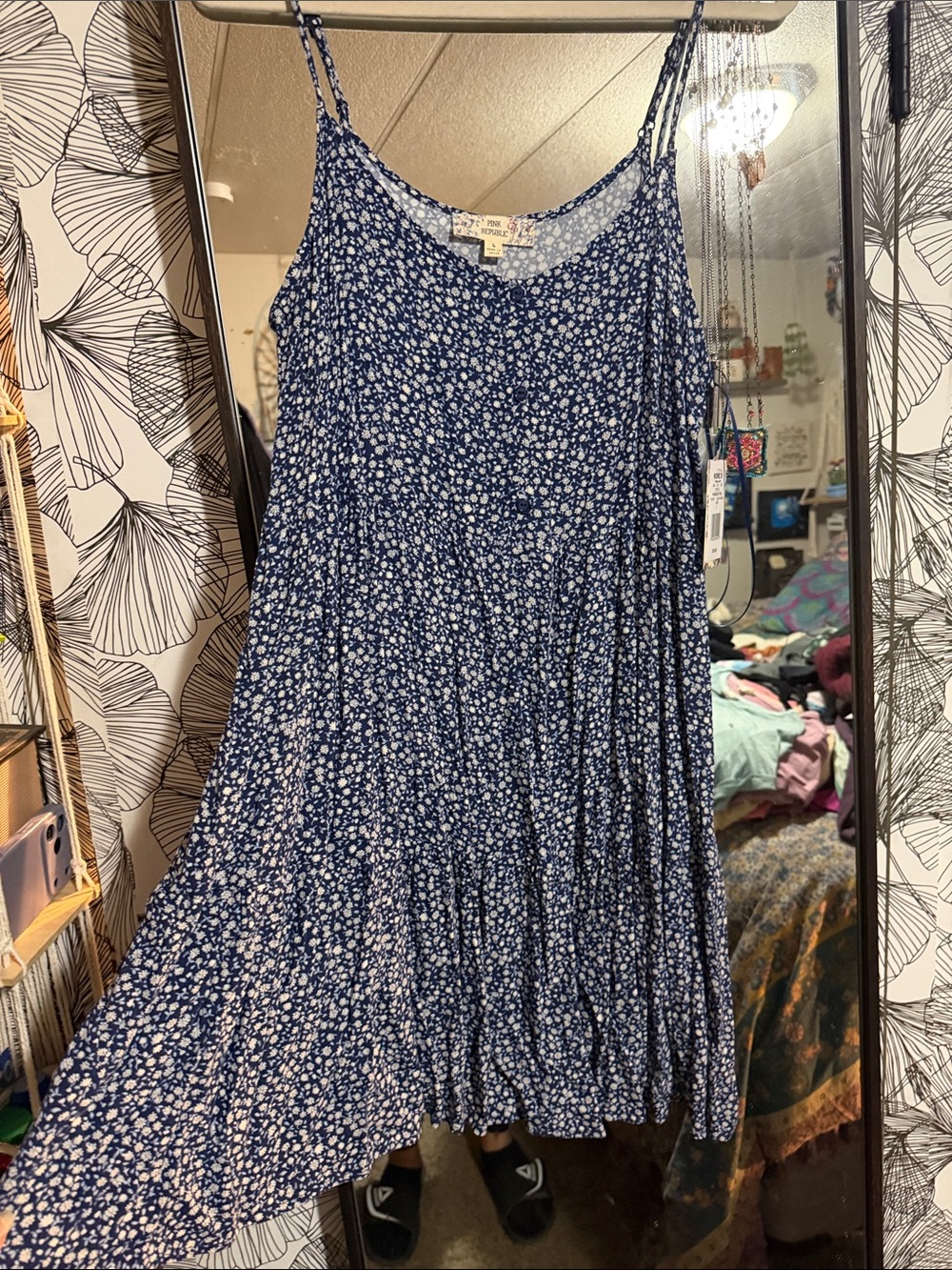 Pink Republic Blue Floral Mini Dress